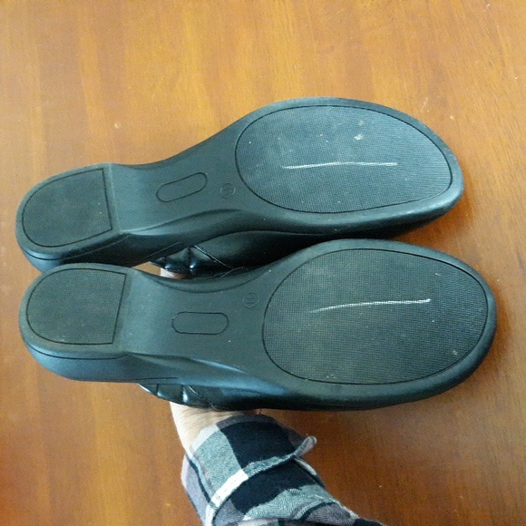 Women's Clogs Black Vegan Leather Slip-on Mules sz 11M - Picture 7 of 7